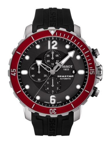 Tissot T066.427.17.057.03 : Seastar 1000 Automatic Chronograph Red Ceramic