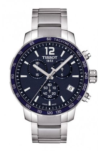 Tissot T095.417.11.047.00 : Quickster Chronograph Stainless Steel / Blue / Bracelet