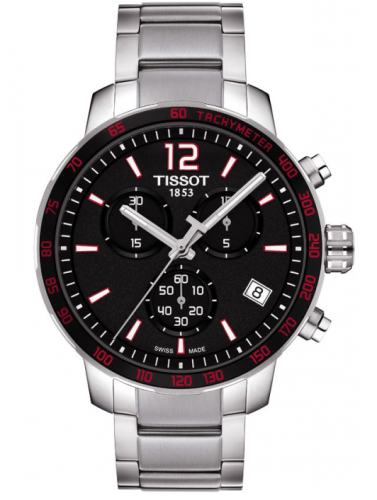 Tissot T095.417.11.057.00 : Quickster Chronograph Stainless Steel / Black / Bracelet