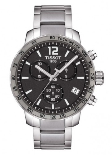 Tissot T095.417.11.067.00 : Quickster Chronograph Stainless Steel / Grey / Bracelet