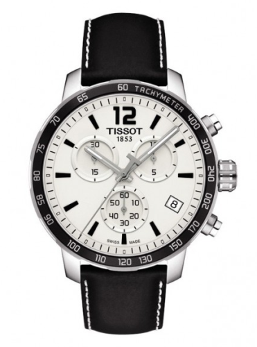 Tissot T095.417.16.037.00 : Quickster Chronograph Stainless Steel / White