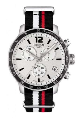 Tissot T095.417.17.037.01 : Quickster Chronograph Stainless Steel / Silver / NATO
