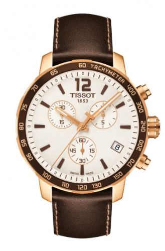 Tissot T095.417.36.037.02 : Quickster Chronograph Rose PVD / Silver