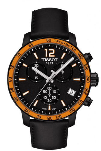 Tissot T095.417.36.057.01 : Quickster Chronograph PVD / Orange