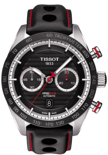 Tissot T100.427.16.051.00 : PRS 516 Automatic Chronograph 45 Stainless Steel / Black / Strap