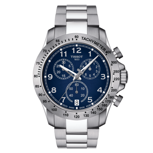 Tissot T106.417.11.042.00 : V8 Quartz Chronograph Stainless Steel / Blue / Bracelet