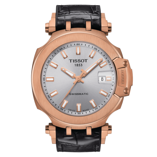 Tissot T115.407.37.031.00 : T-Race Swissmatic 45 Rose Gold PVD / Silver