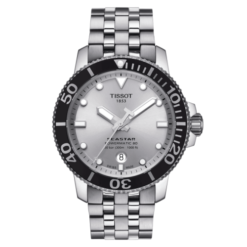 Tissot T120.407.11.031.00 : Seastar 1000 Powermatic 80 43 Stainless Steel / Silver / Bracelet