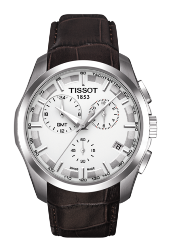 Tissot T035.439.16.031.00 : Couturier Quartz Chronograph GMT Silver / Strap