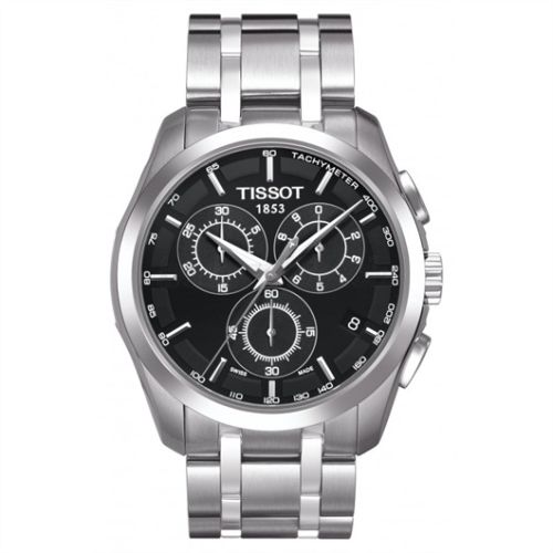 Tissot T035.617.11.051.00 : Couturier Quartz Chronograph Stainless Steel / Black / BRacelet