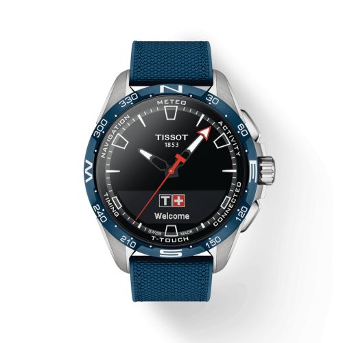 Tissot T121.420.47.051.06 : T-Touch Connect Solar Titanium - Blue Ceramic / Black / Fabric