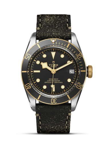 Tudor 79733N-0007 : Heritage Black Bay Black S&G / Stainless Steel / Yellow Gold / Black / Strap