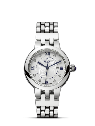 Tudor 35500-0004 : Clair de Rose 30 Stainless Steel / Silver-Diamond / Bracelet