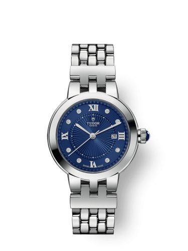 Tudor 35500-0010 : Clair de Rose 30 Stainless Steel / Blue - Diamond / Bracelet