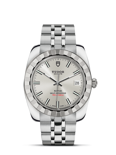 Tudor 21010-0004 : Classic 38 Stainless Steel / Fluted / Silver / Bracelet