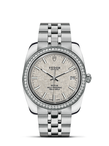 Tudor 21020-0002 : Classic 38 Stainless Steel / Diamond / Silver / Bracelet