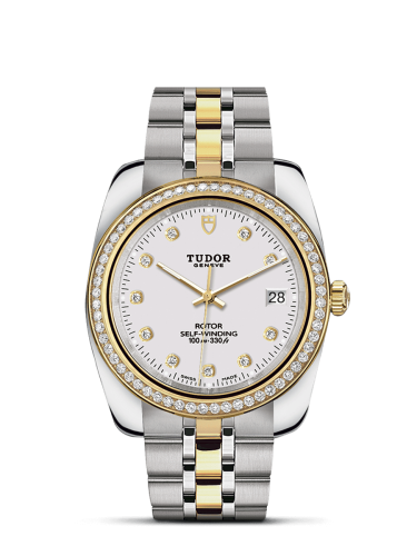 Tudor 21023-0002 : Classic 38 Stainless Steel / Yellow Gold / Diamond / White-Diamond / Bracelet