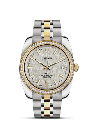 Tudor 21023-0003 : Classic 38 Stainless Steel / Yellow Gold / Diamond / Silver / Bracelet