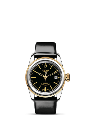 Tudor 51003-0024 : Glamour Date 26 Stainless Steel / Yellow Gold / Black / Strap