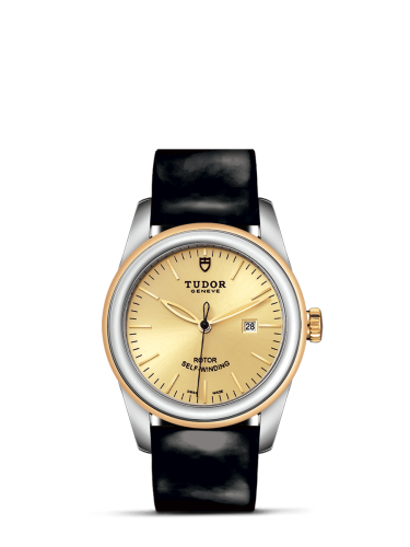 Tudor 53003-0047 : Glamour Date 31 Stainless Steel / Yellow Gold / Champagne / Strap