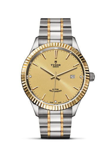 Tudor 12713-0007 : Style 41 Stainless Steel / Yellow Gold / Fluted / Champagne-Diamond / Bracelet