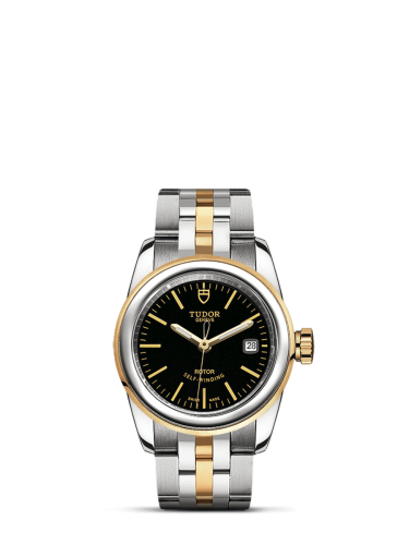 Tudor 51003-0008 : Glamour Date 26 Stainless Steel / Yellow Gold / Black / Bracelet
