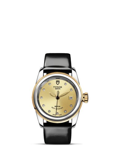Tudor 51003-0019 : Glamour Date 26 Stainless Steel / Yellow Gold / Champagne-Diamond / Strap