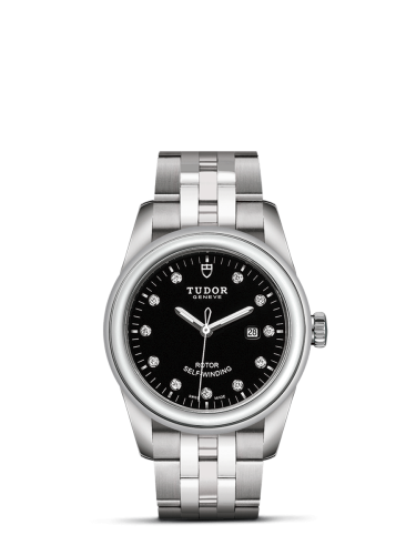 Tudor 53000-0001 : Glamour Date 31 Stainless Steel / Black-Diamond / Bracelet