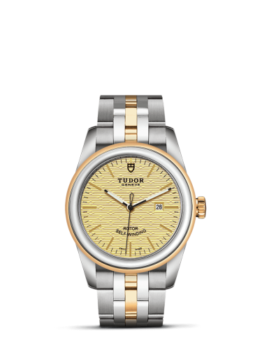 Tudor 53003-0003 : Glamour Date 31 Stainless Steel / Yellow Gold / Jacquard Champagne / Bracelet