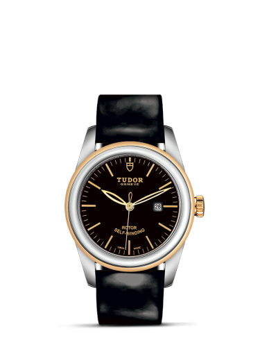 Tudor 53003-0011 : Glamour Date 31 Stainless Steel / Yellow Gold / Black / Strap