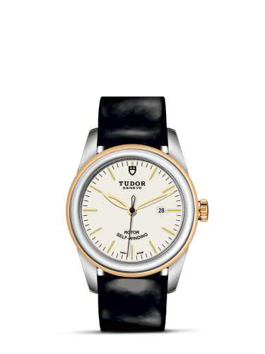 Tudor 53003-0071 : Glamour Date 31 Stainless Steel / Yellow Gold / Opaline / Strap