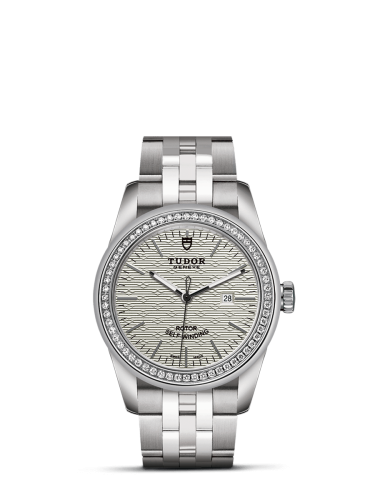 Tudor 53020-0001 : Glamour Date 31 Stainless Steel / Diamond / Jacquard Silver / Bracelet