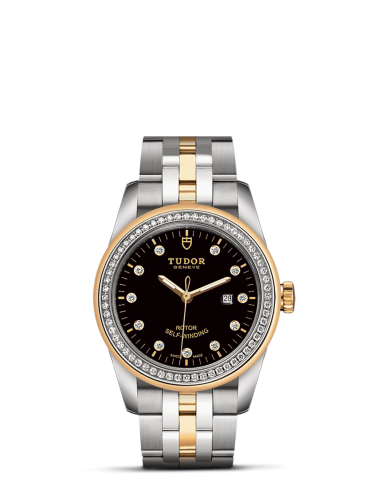 Tudor 53023-0017 : Glamour Date 31 Stainless Steel / Yellow Gold / Diamond / Black-Diamond / Bracelet