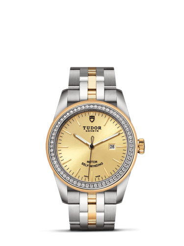 Tudor 53023-0020 : Glamour Date 31 Stainless Steel / Yellow Gold / Diamond / Champagne / Bracelet