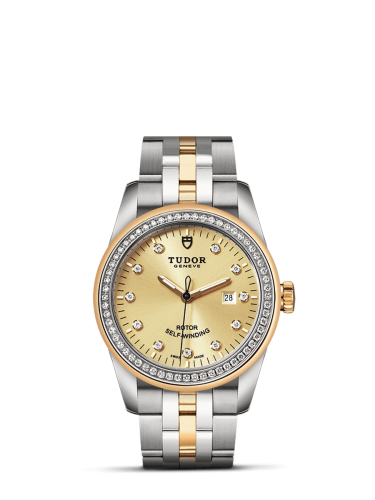 Tudor 53023-0021 : Glamour Date 31 Stainless Steel / Yellow Gold / Diamond / Champagne-Diamond / Bracelet