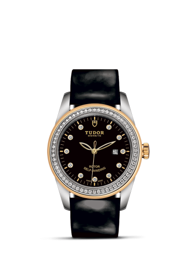 Tudor 53023-0041 : Glamour Date 31 Stainless Steel / Yellow Gold / Diamond / Black-Diamond / Strap