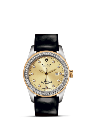 Tudor 53023-0045 : Glamour Date 31 Stainless Steel / Yellow Gold / Diamond / Champagne-Diamond / Strap