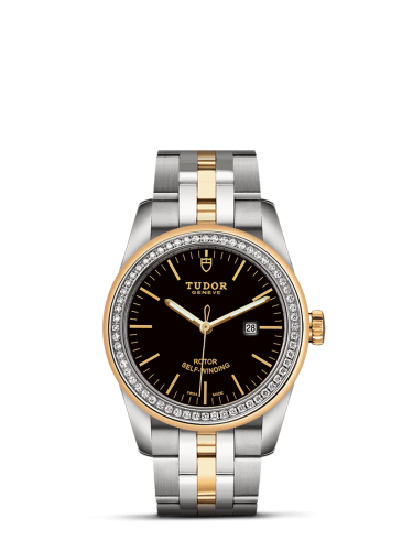 Tudor 53023-0064 : Glamour Date 31 Stainless Steel / Yellow Gold / Diamond / Black / Bracelet