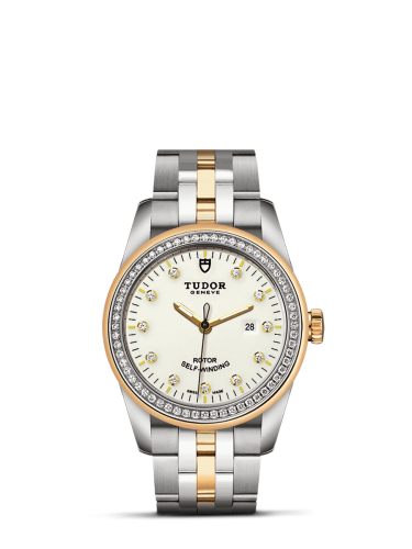 Tudor 53023-0066 : Glamour Date 31 Stainless Steel / Yellow Gold / Diamond / Opaline-Diamond / Bracelet