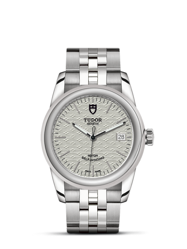 Tudor 55000-0003 : Glamour Date 36 Stainless Steel / Jacquard Silver / Bracelet