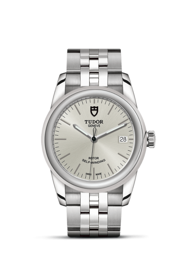Tudor 55000-0005 : Glamour Date 36 Stainless Steel / Silver / Bracelet