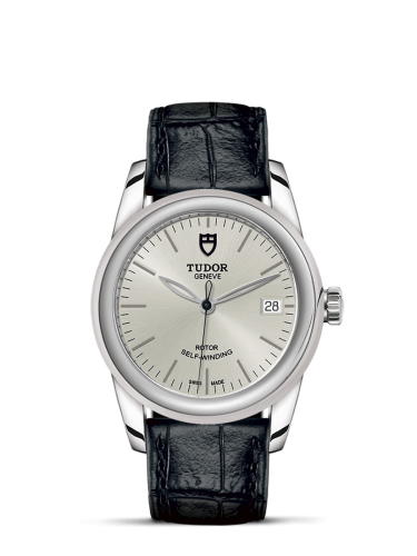 Tudor 55000-0042 : Glamour Date 36 Stainless Steel / Silver / Strap