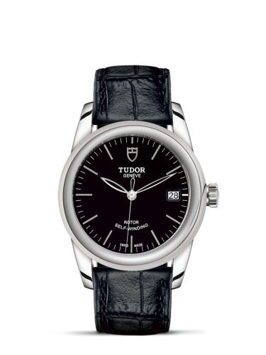 Tudor 55000-0068 : Glamour Date 36 Stainless Steel / Black / Strap