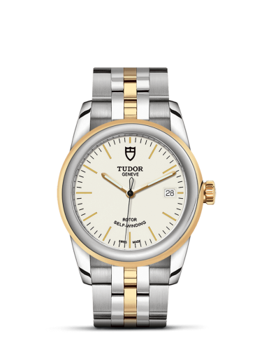 Tudor 55003-0082 : Glamour Date 36 Stainless Steel / Yellow Gold / Opaline / Bracelet
