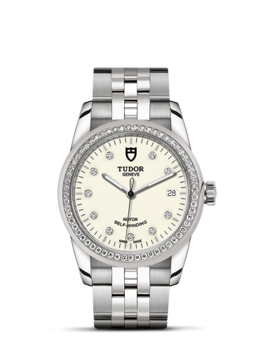 Tudor 55020-0096 : Glamour Date 36 Stainless Steel / Diamond / Opaline-Diamond / Bracelet