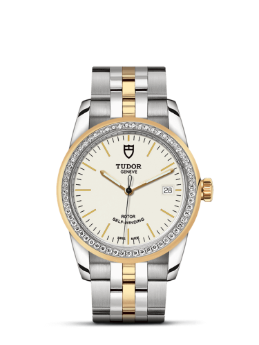 Tudor 55023-0081 : Glamour Date 36 Stainless Steel / Yellow Gold / Diamond / Opaline / Bracelet