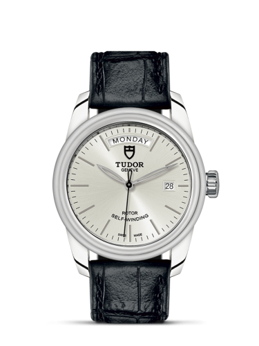 Tudor 56000-0018 : Glamour Day + Date Stainless Steel / Silver / Strap