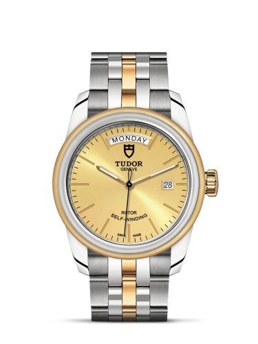 Tudor 56003-0005 : Glamour Day + Date Stainless Steel / Yellow Gold / Champagne / Bracelet