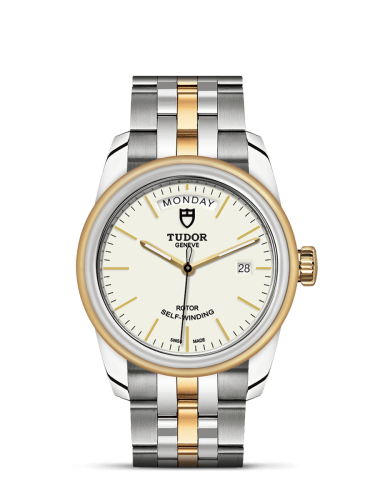 Tudor 56003-0112 : Glamour Day + Date Stainless Steel / Yellow Gold / Opaline/ Bracelet