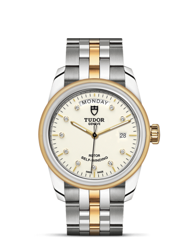 Tudor 56003-0113 : Glamour Day + Date Stainless Steel / Yellow Gold / Opaline-Diamond / Bracelet
